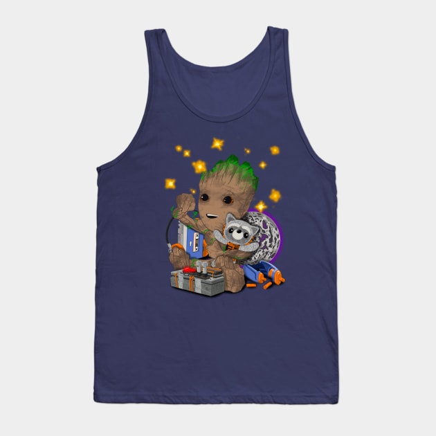 Cute Groot Toys Tank Top by BuckRogers